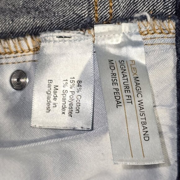 Lane Bryant Flex Magic Waistband Mid Rise Pedal Signature Fit Dark Wash Size 28 - Picture 7 of 7